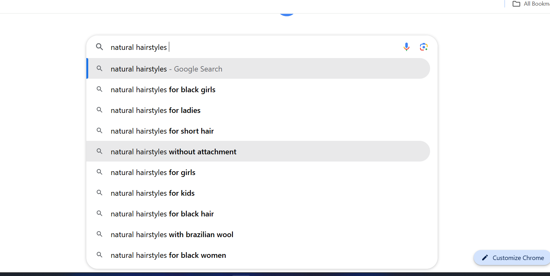 Google autosuggestion