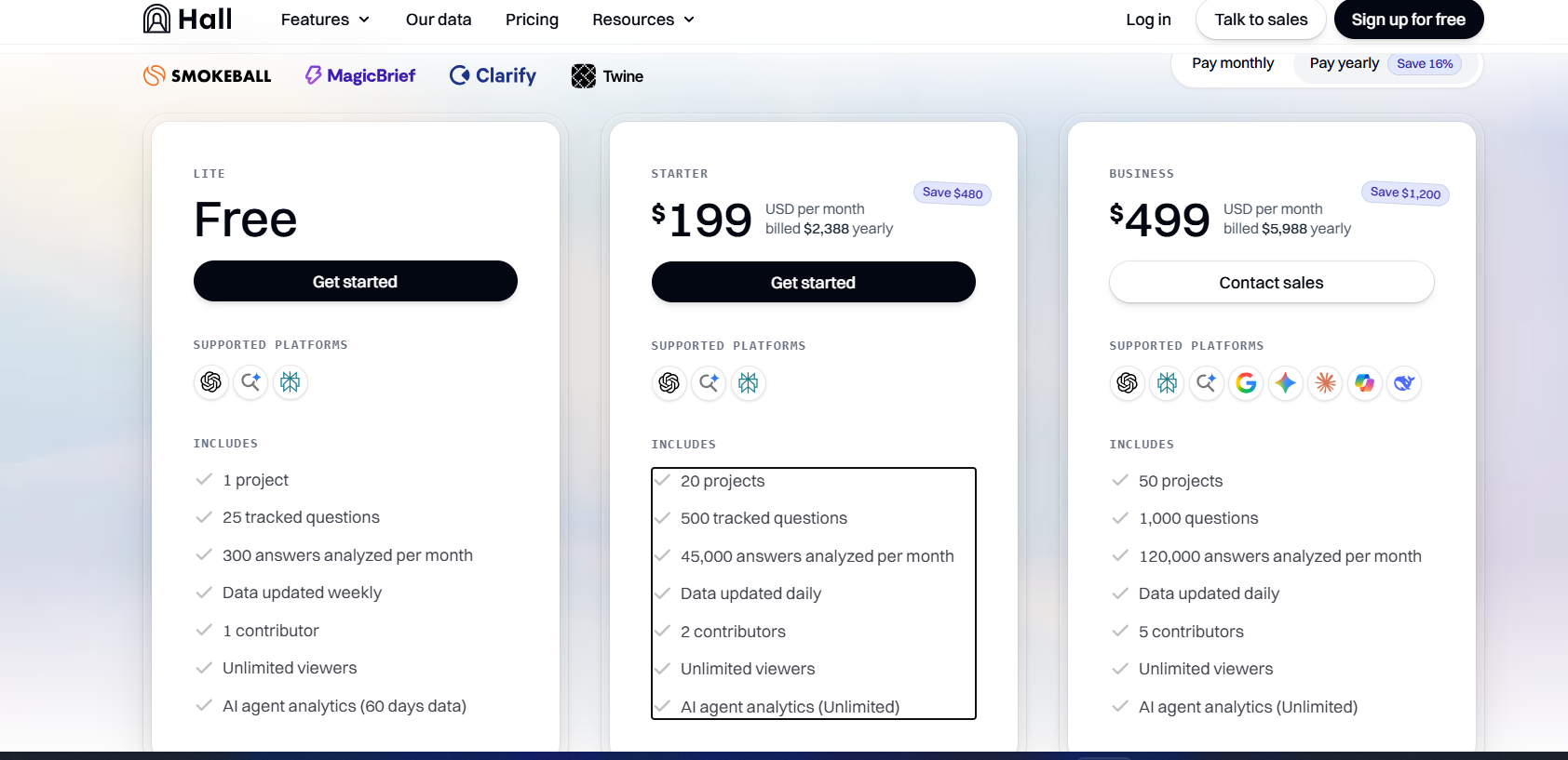 hall-ai-pricing-page