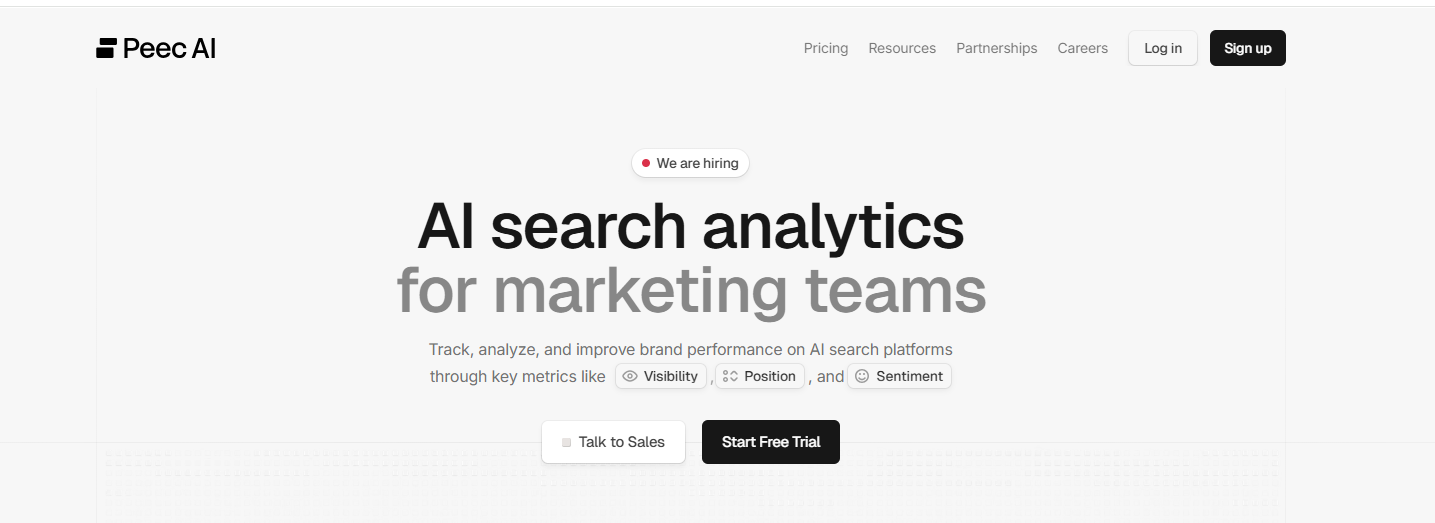 screenshot-of-peec-ai-homepage